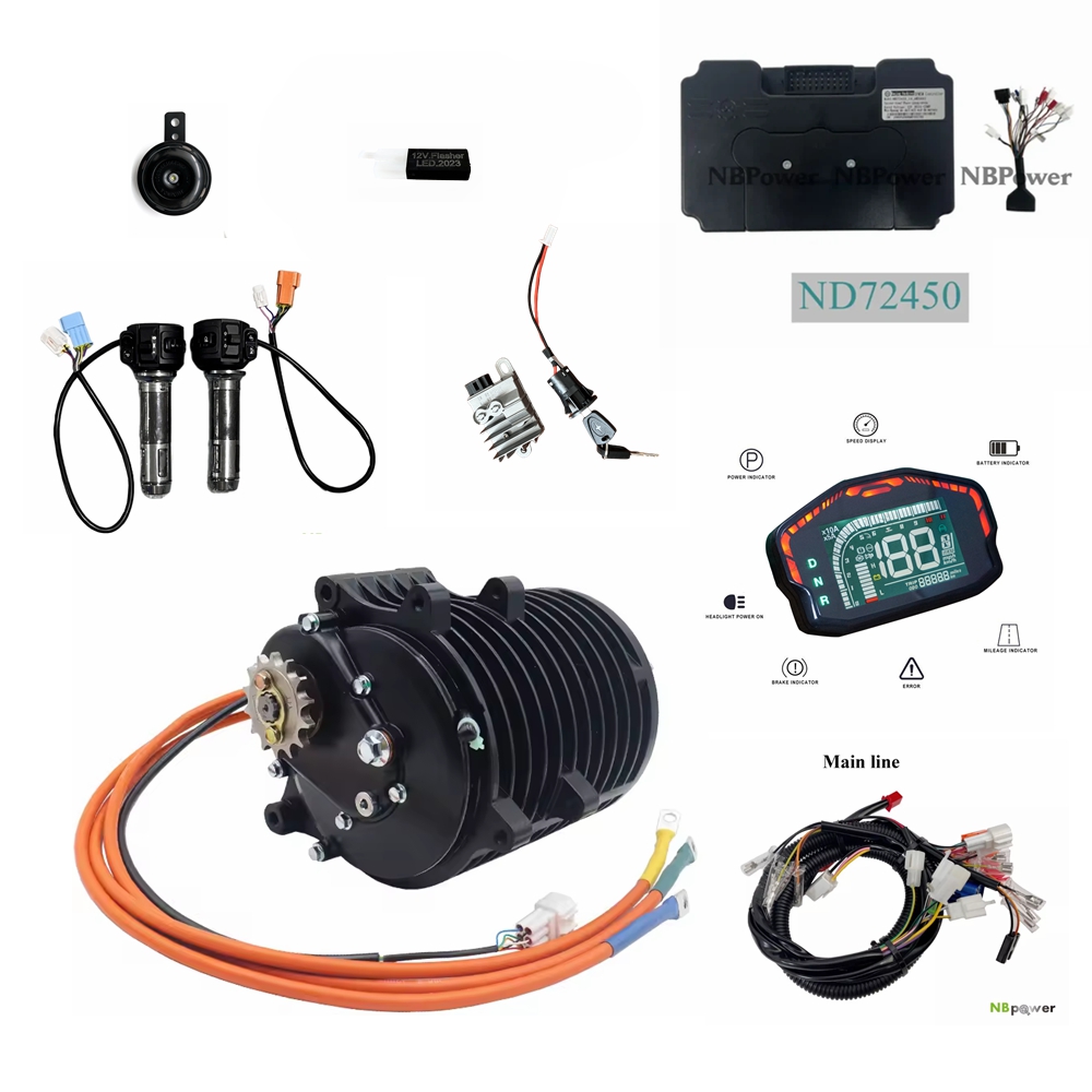 Mid Drive Motor Kit 72V 3000W - QS 138 3000W V3 70H 미드