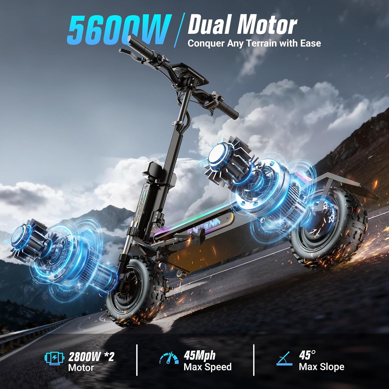 전동 스쿠터 성인용 - 5600W 듀얼 모터, 45 M - 60V 5600W Dual Motor Electric Scooter 리뷰 및 가격